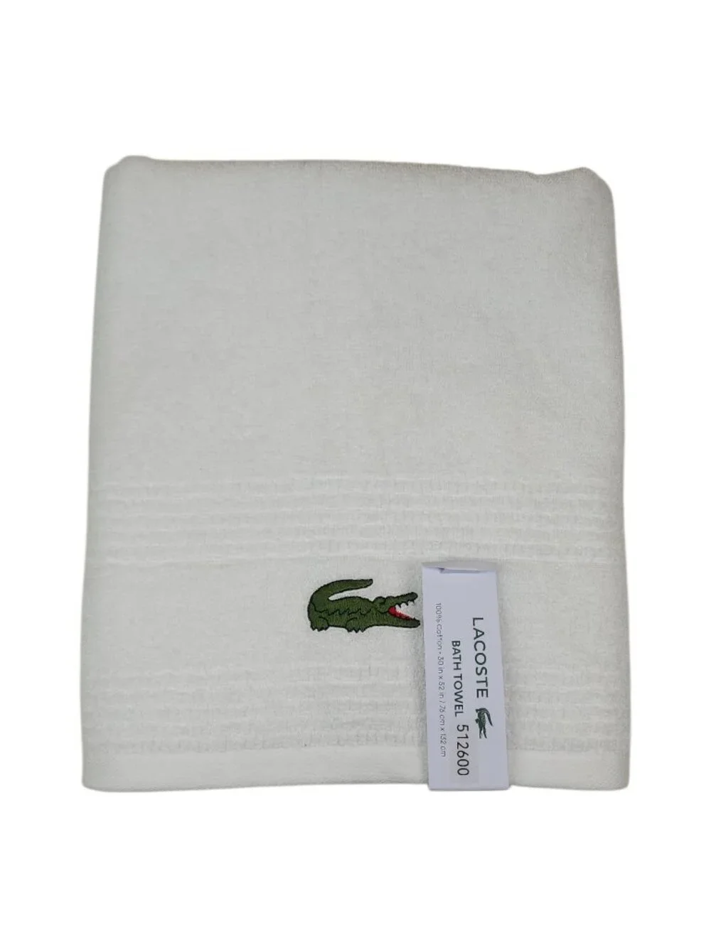 Lacoste White Bath Towel 30